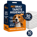 Tapete Higiênico Descartável Petbraz para Cachorro 60 x 60 cm Fralda Pet Xixi Cão Pequeno Médio