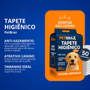 Tapete Higiênico Descartável Petbraz para Cachorro 60 x 60 cm Fralda Pet Xixi Cão Pequeno Médio
