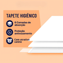 Tapete Higiênico Descartável Petbraz para Cachorro 60 x 60 cm Fralda Pet Xixi Cão Pequeno Médio