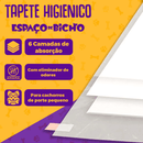 Kit Tapete Higiênico Premium Espaço De Bicho 60 un Cães Absorção Rápida Controle de Odor Alta Durabilidade