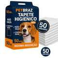 Tapete Higiênico Descartável Petbraz para Cachorro 60 x 60 cm Fralda Pet Xixi Cão Pequeno Médio