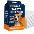 Tapete Higiênico Descartável Petbraz para Cachorro 60 x 60 cm Fralda Pet Xixi Cão Pequeno Médio